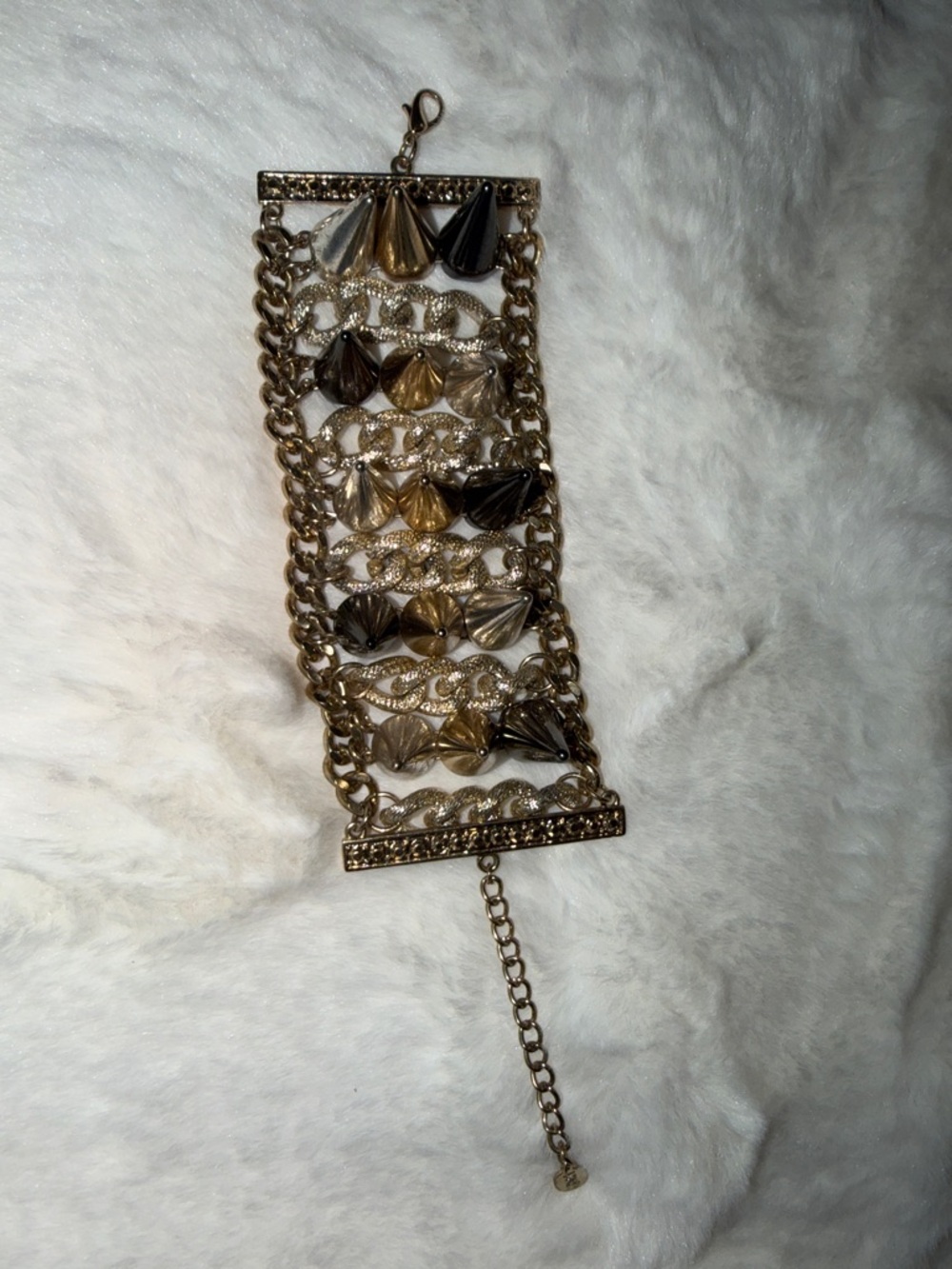 Multi-Tone Gold Statement Bracelet